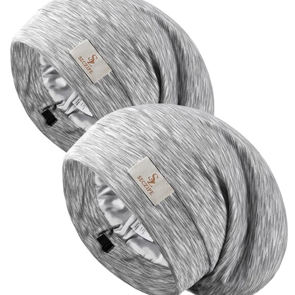 Satin Sleep Bonnet Adjustable Strap Hair Protection Night Cap Unisex Minimal main image 4